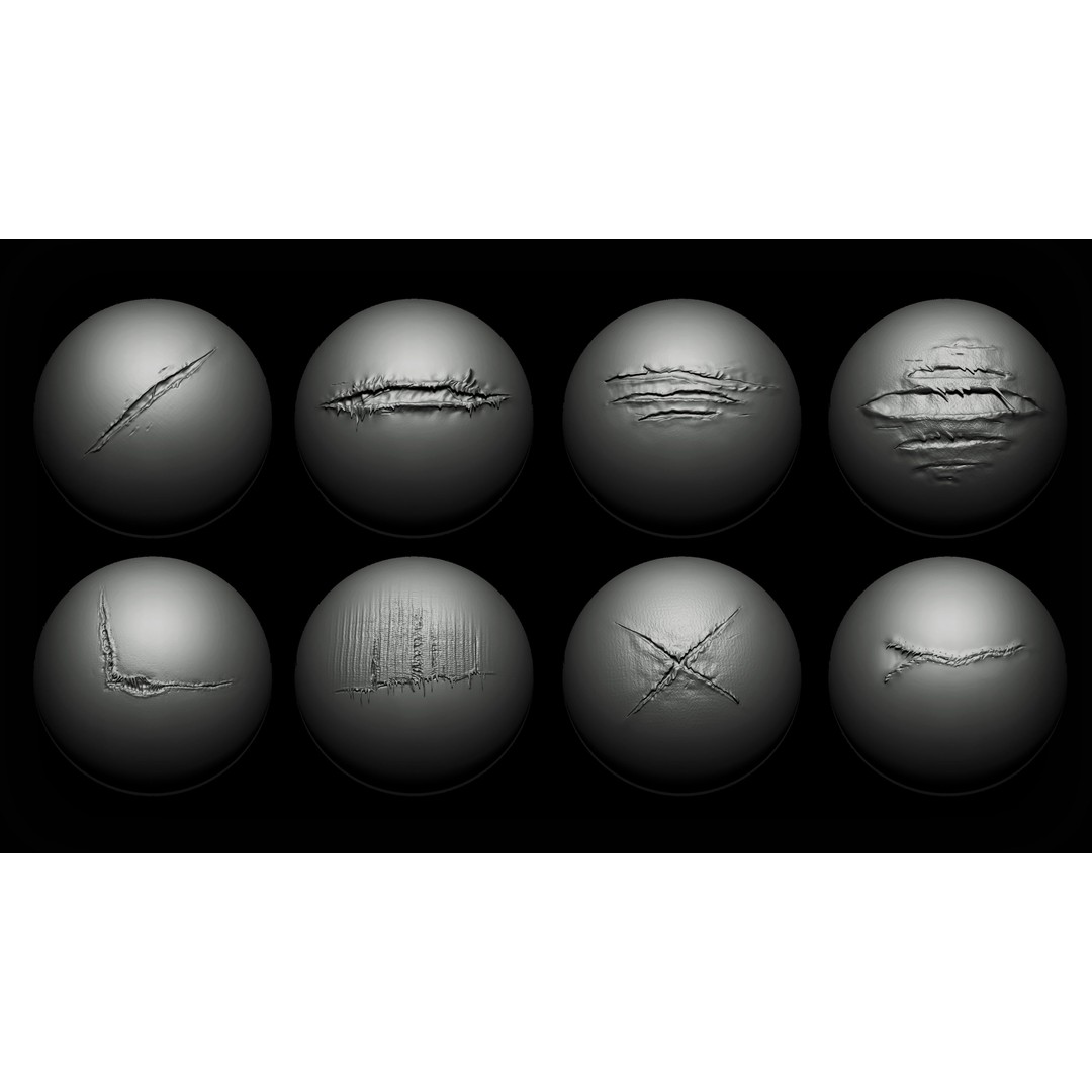 Damages Maker 3D Model – 120 Brushes and Alphas Bundle, ZBrush & Blender - View 7