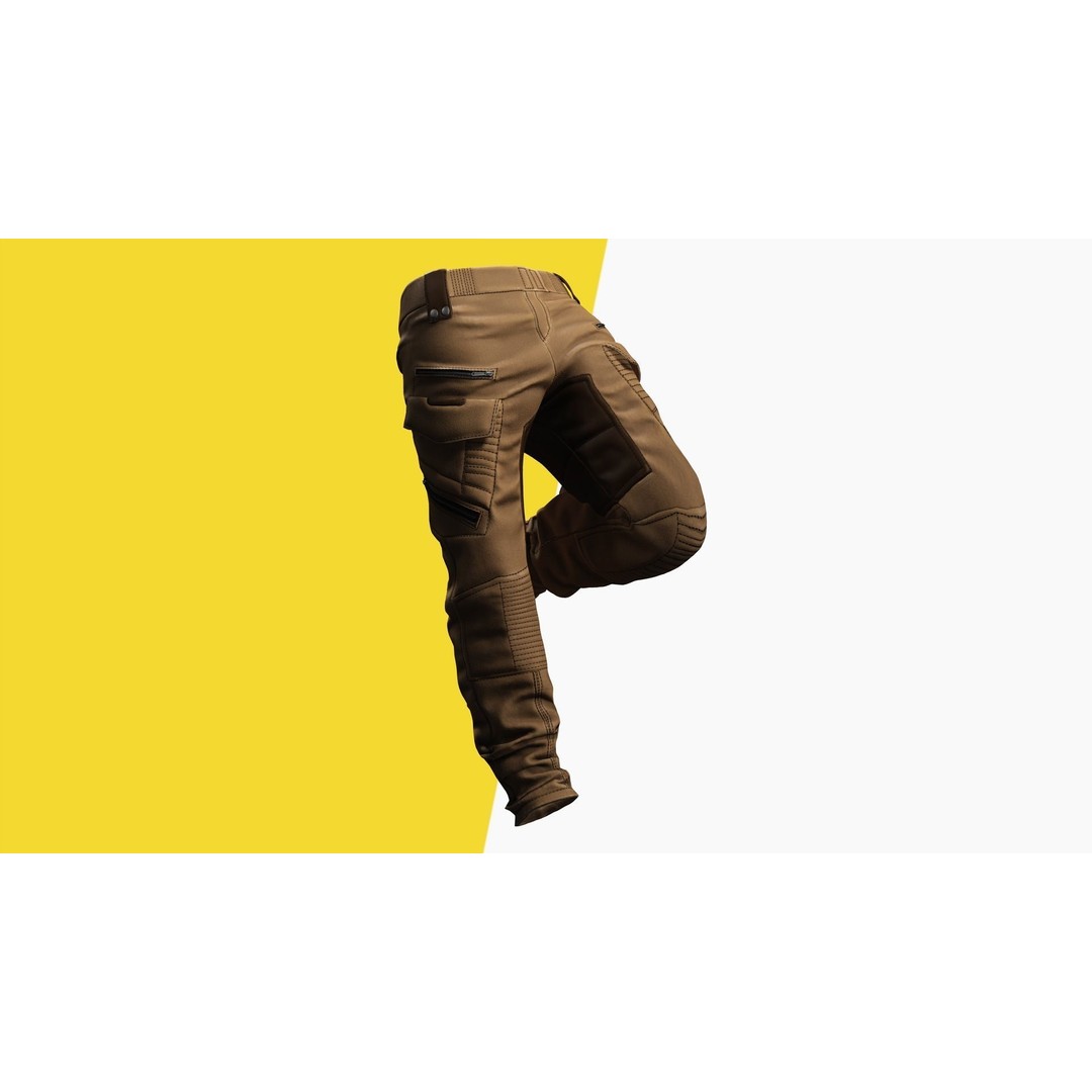 Realistic Pants 3D Model – Rigged Low-Poly Game Asset, FBX - View 12
