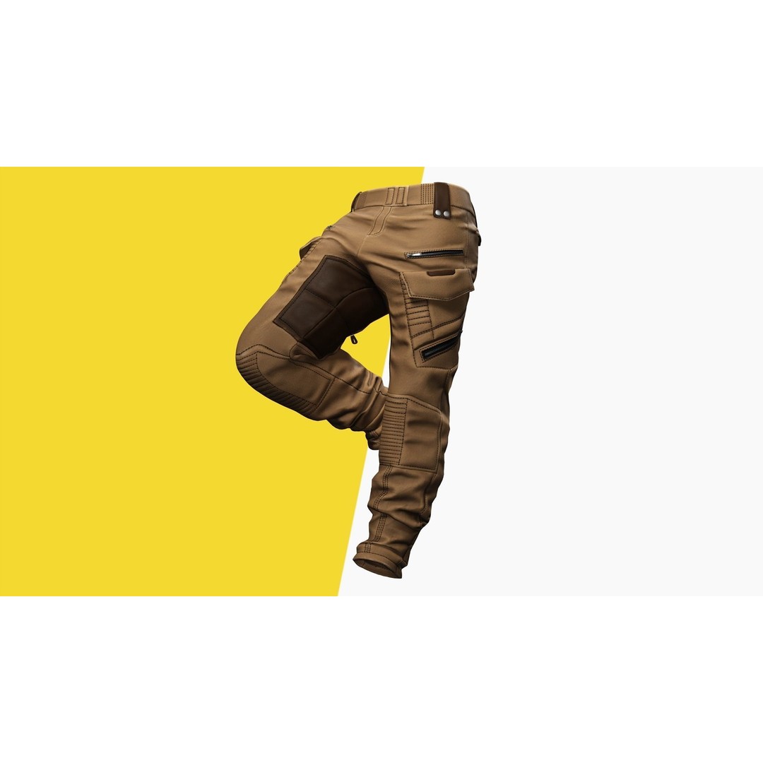 Realistic Pants 3D Model – Rigged Low-Poly Game Asset, FBX - View 14