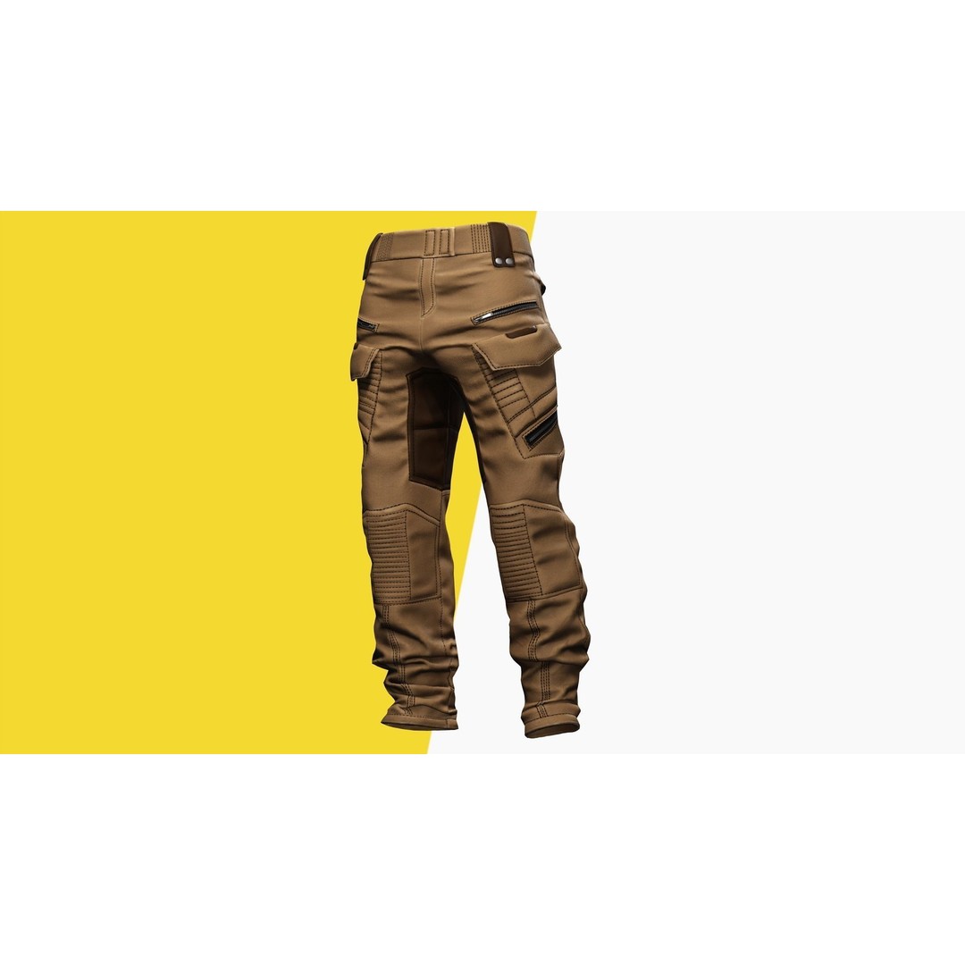 Realistic Pants 3D Model – Rigged Low-Poly Game Asset, FBX - View 20