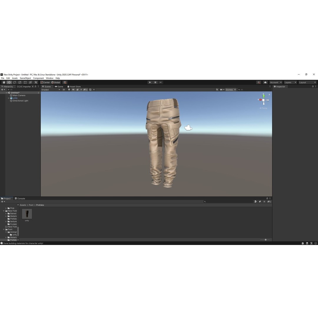Realistic Pants 3D Model – Rigged Low-Poly Game Asset, FBX - View 21