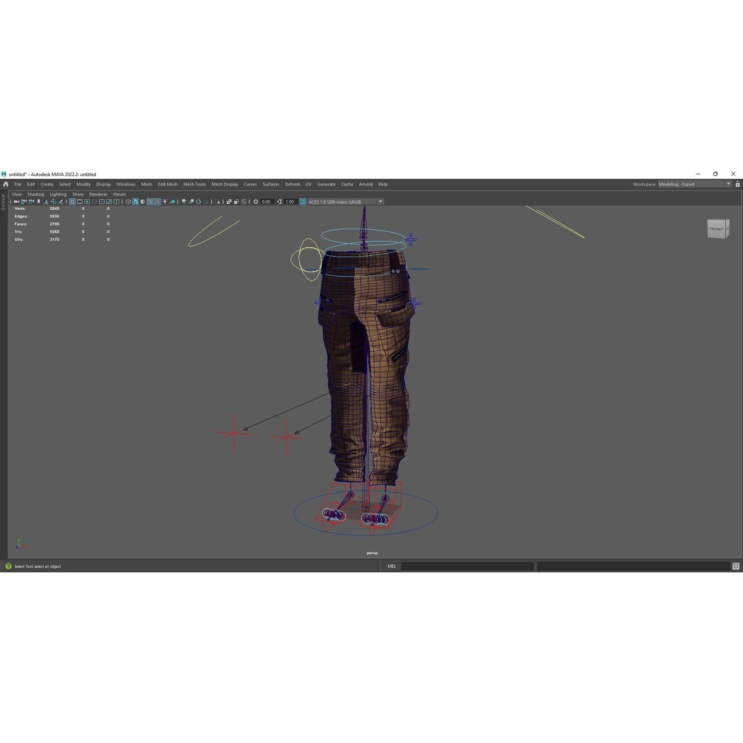 Realistic Pants 3D Model – Rigged Low-Poly Game Asset, FBX - View 22