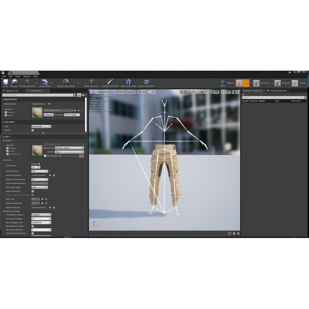 Realistic Pants 3D Model – Rigged Low-Poly Game Asset, FBX - View 26