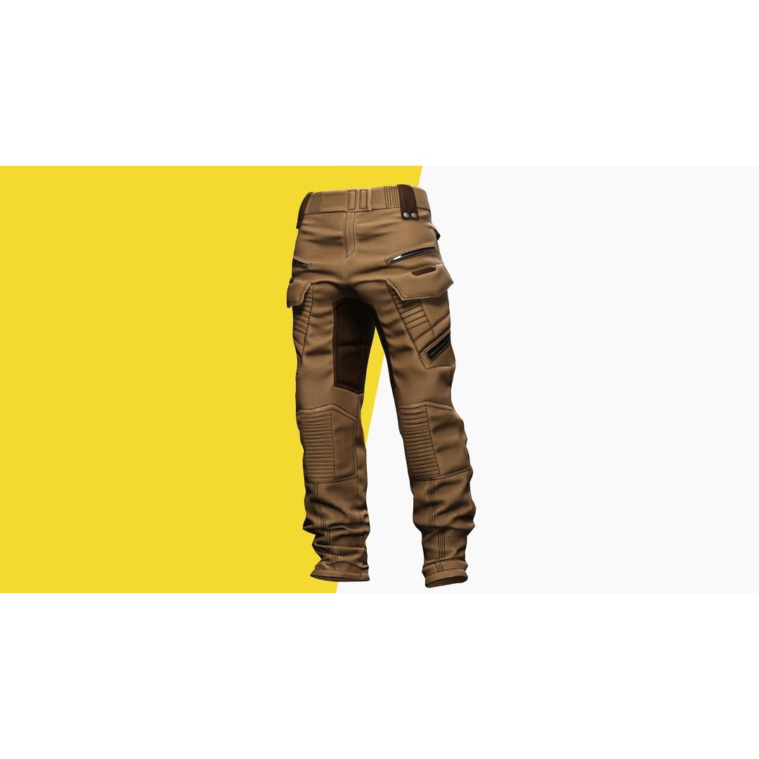 Realistic Pants 3D Model – Rigged Low-Poly Game Asset, FBX - View 5