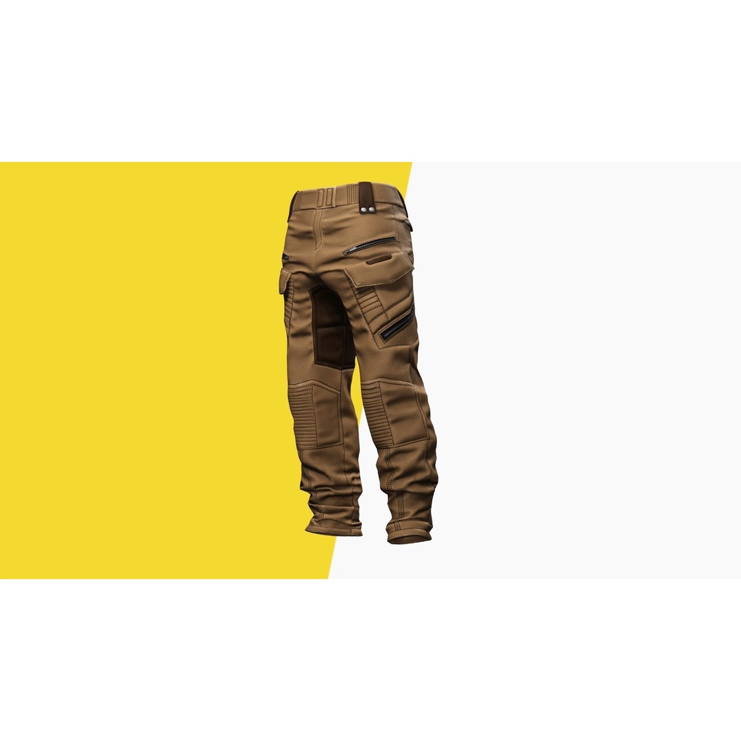 Realistic Pants 3D Model – Rigged Low-Poly Game Asset, FBX - View 9