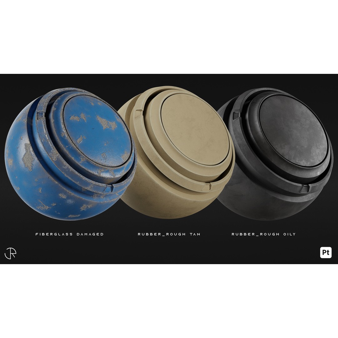 Plastic and Rubber Smart Materials 3D Model – High-Detail Customizable PBR Textures - View 10