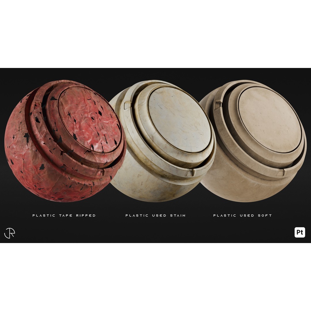 Plastic and Rubber Smart Materials 3D Model – High-Detail Customizable PBR Textures - View 11