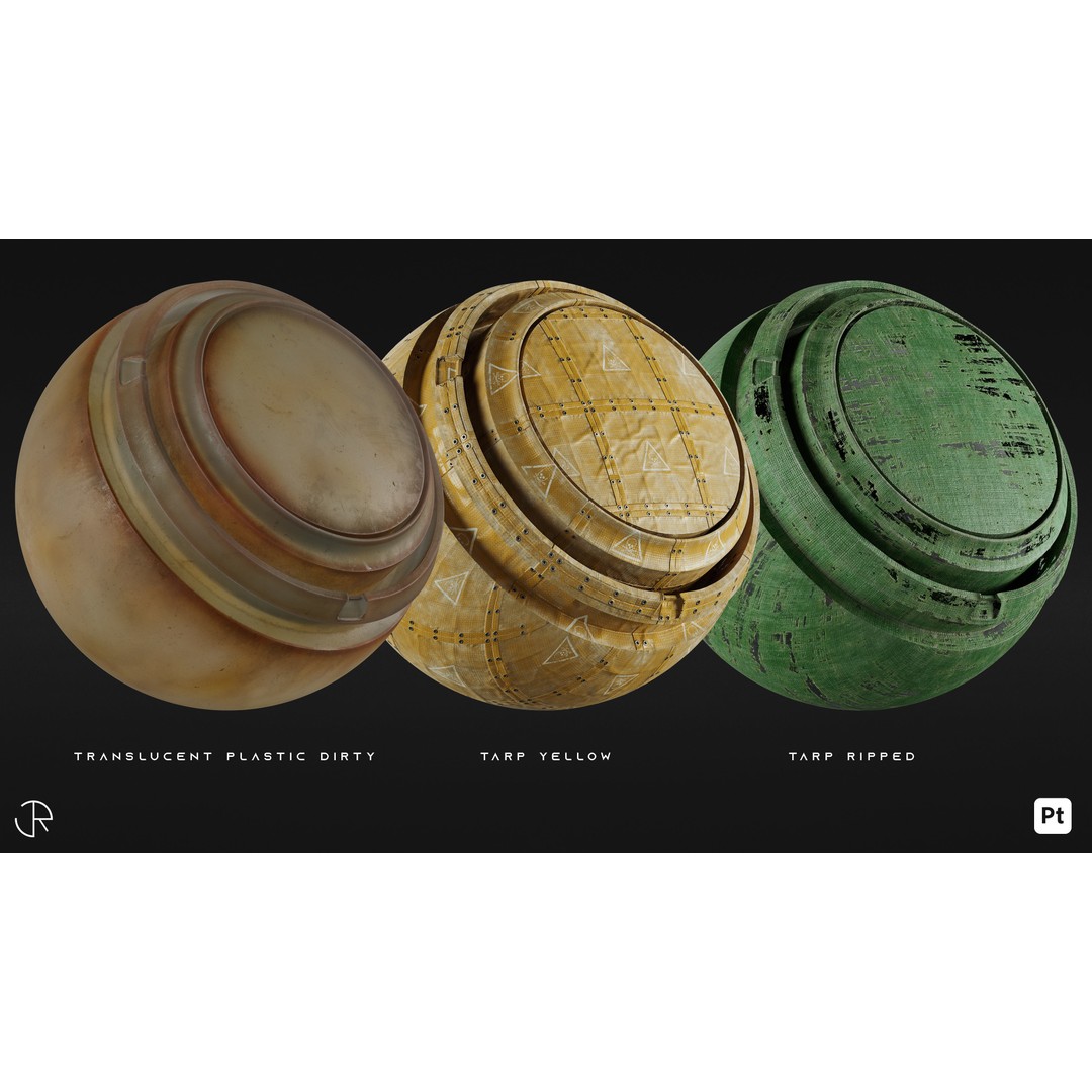Plastic and Rubber Smart Materials 3D Model – High-Detail Customizable PBR Textures - View 12