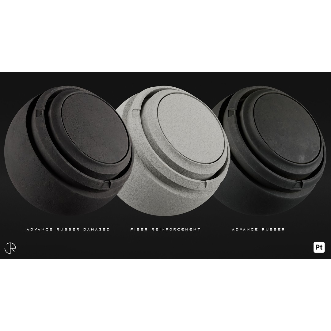 Plastic and Rubber Smart Materials 3D Model – High-Detail Customizable PBR Textures - View 14