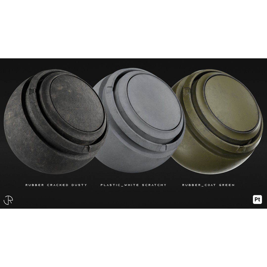 Plastic and Rubber Smart Materials 3D Model – High-Detail Customizable PBR Textures - View 4