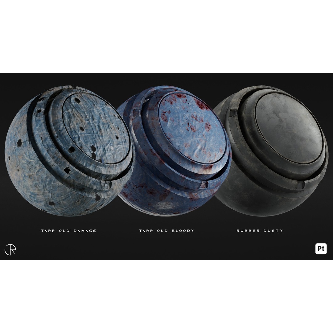 Plastic and Rubber Smart Materials 3D Model – High-Detail Customizable PBR Textures - View 6