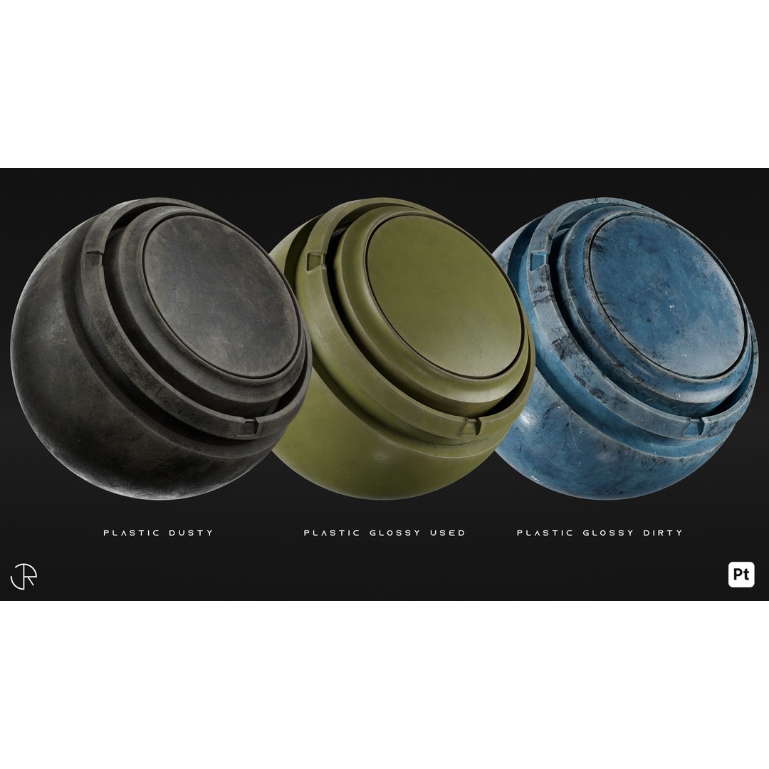 Plastic and Rubber Smart Materials 3D Model – High-Detail Customizable PBR Textures - View 7