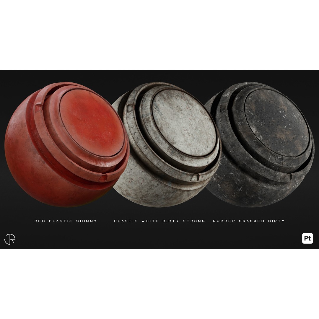 Plastic and Rubber Smart Materials 3D Model – High-Detail Customizable PBR Textures - View 8