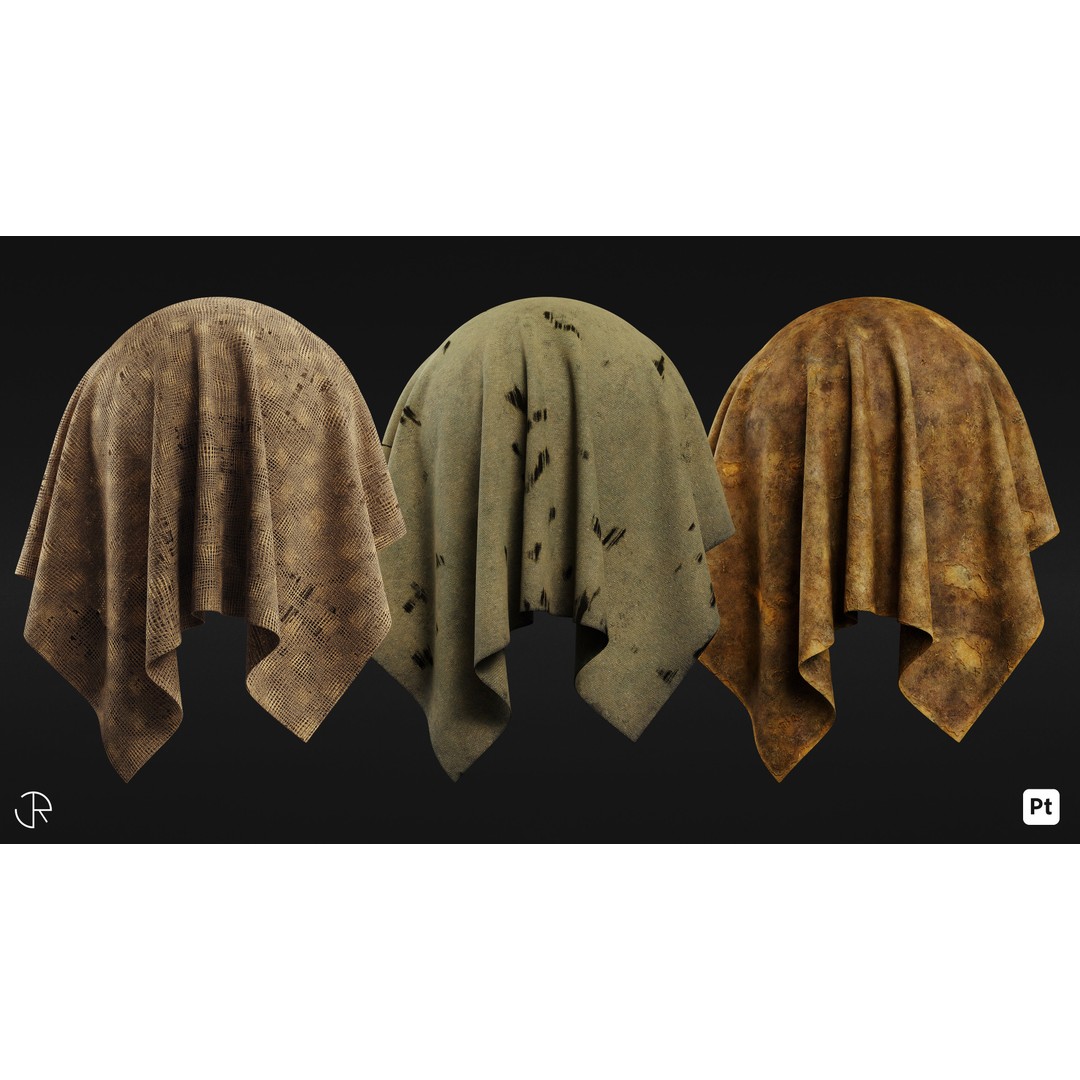 Fabric 3D Model – Customizable Smart Materials Pack, PBR Textures