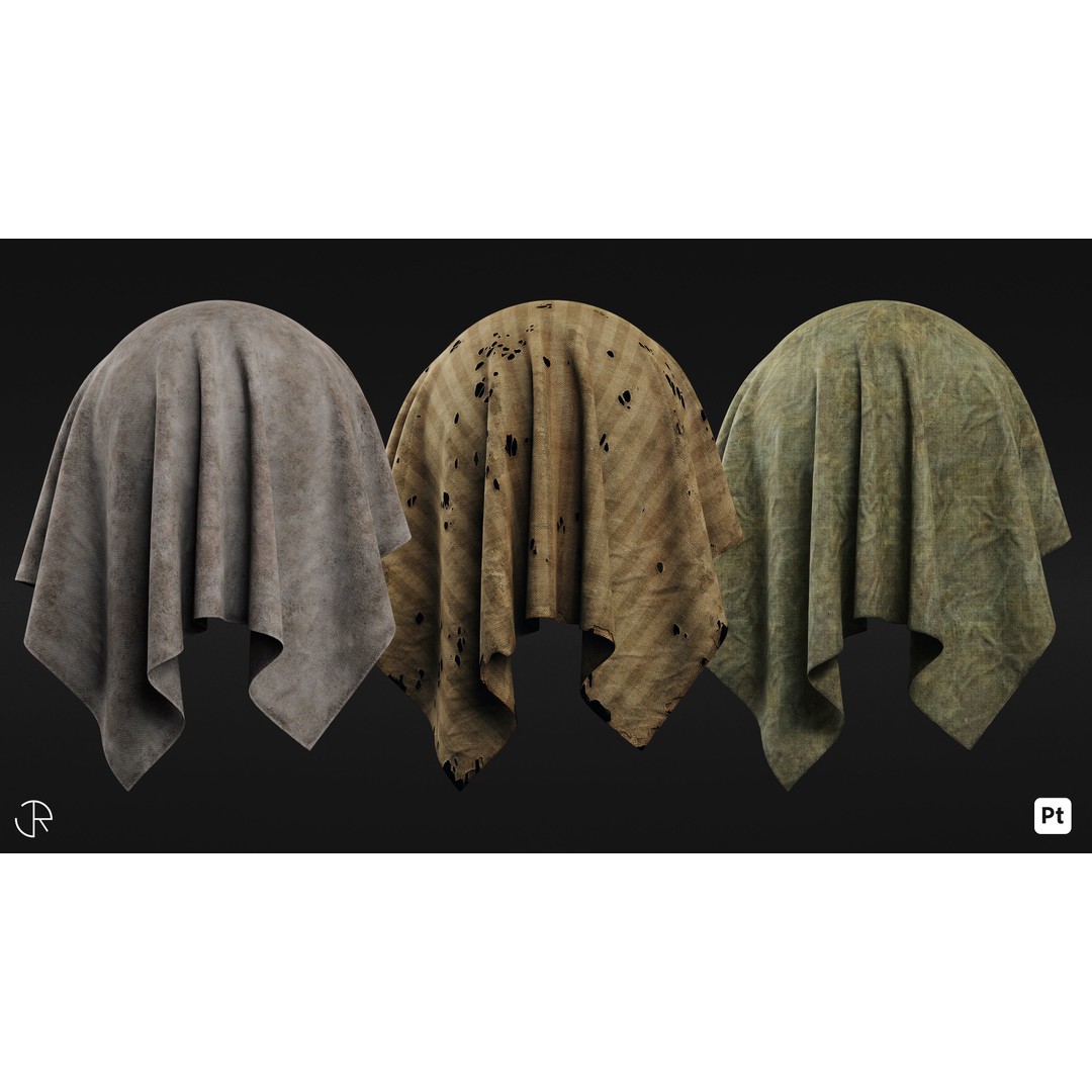 Fabric 3D Model – Customizable Smart Materials Pack, PBR Textures - View 11