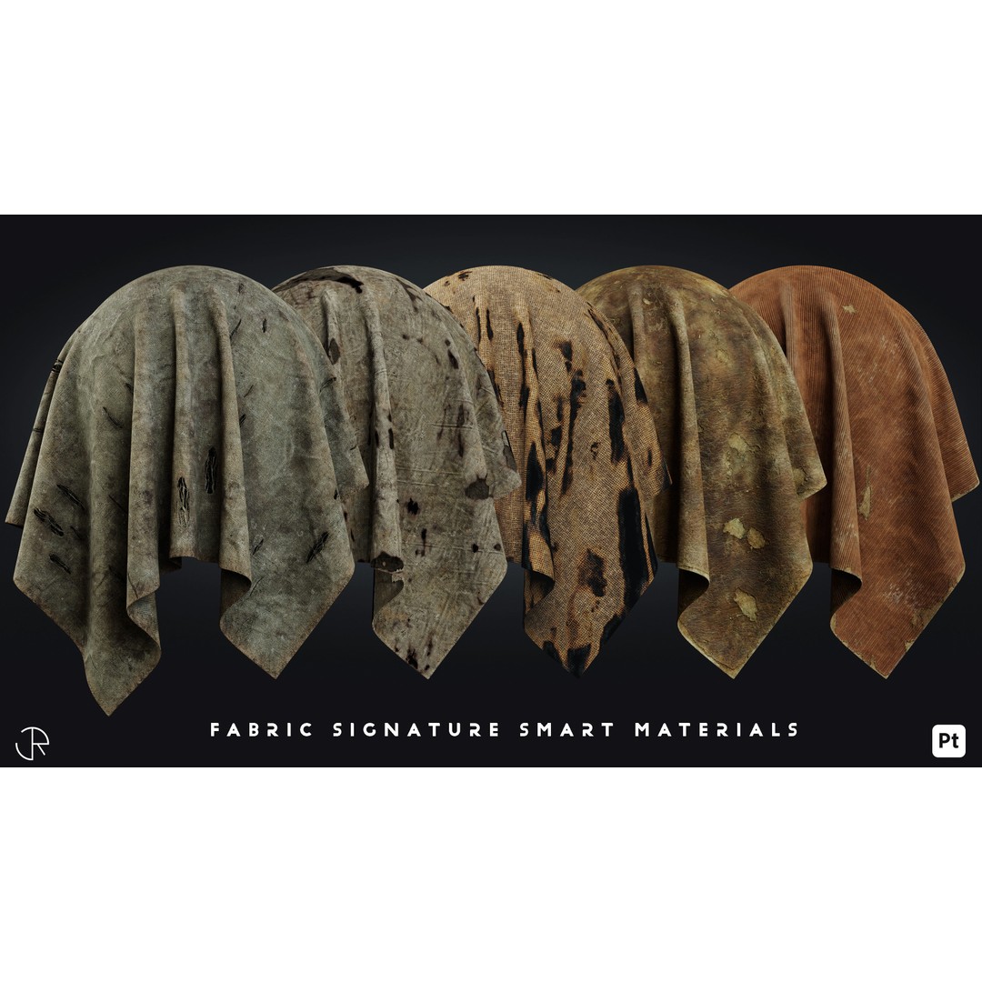 Fabric 3D Model – Customizable Smart Materials Pack, PBR Textures - View 3
