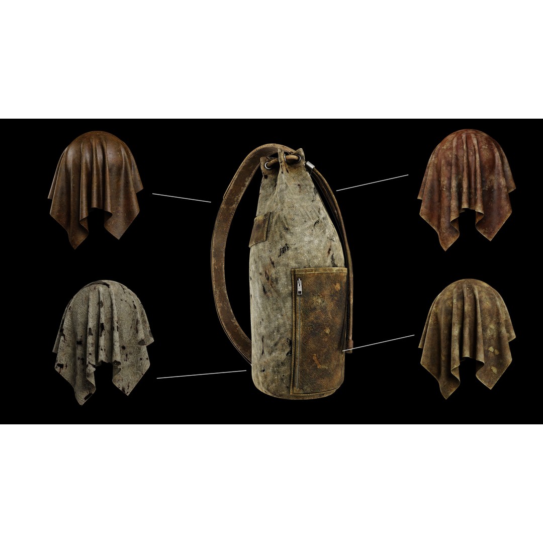 Fabric 3D Model – Customizable Smart Materials Pack, PBR Textures - View 4