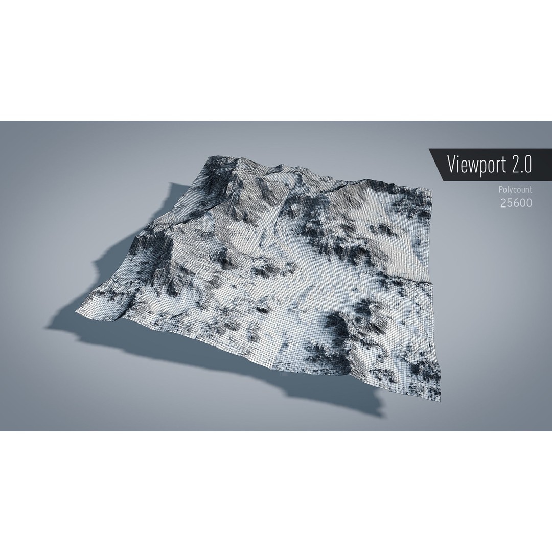 Mountain 3D Model – Low Poly Textures for Summer and Winter, OBJ & FBX
