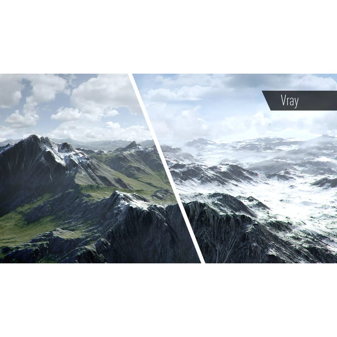 Mountain 3D Model – Low Poly Textures for Summer and Winter, OBJ & FBX - View 2