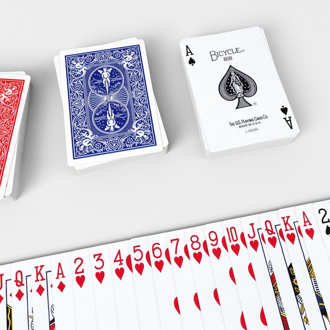 Bicycle Playing Cards 3D Model – Low Poly Poker Deck with Textures - View 4