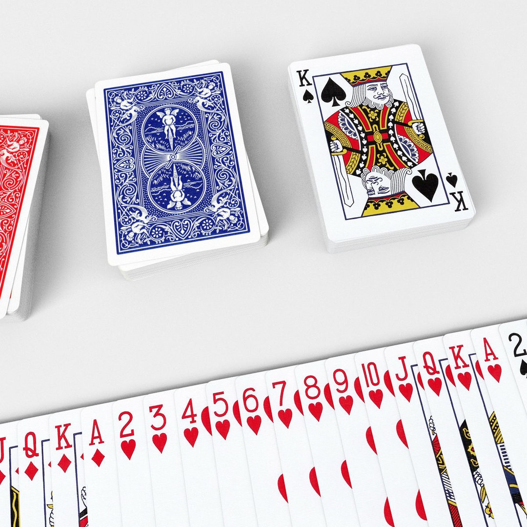 Bicycle Playing Cards 3D Model – Low Poly Poker Deck with Textures - View 5