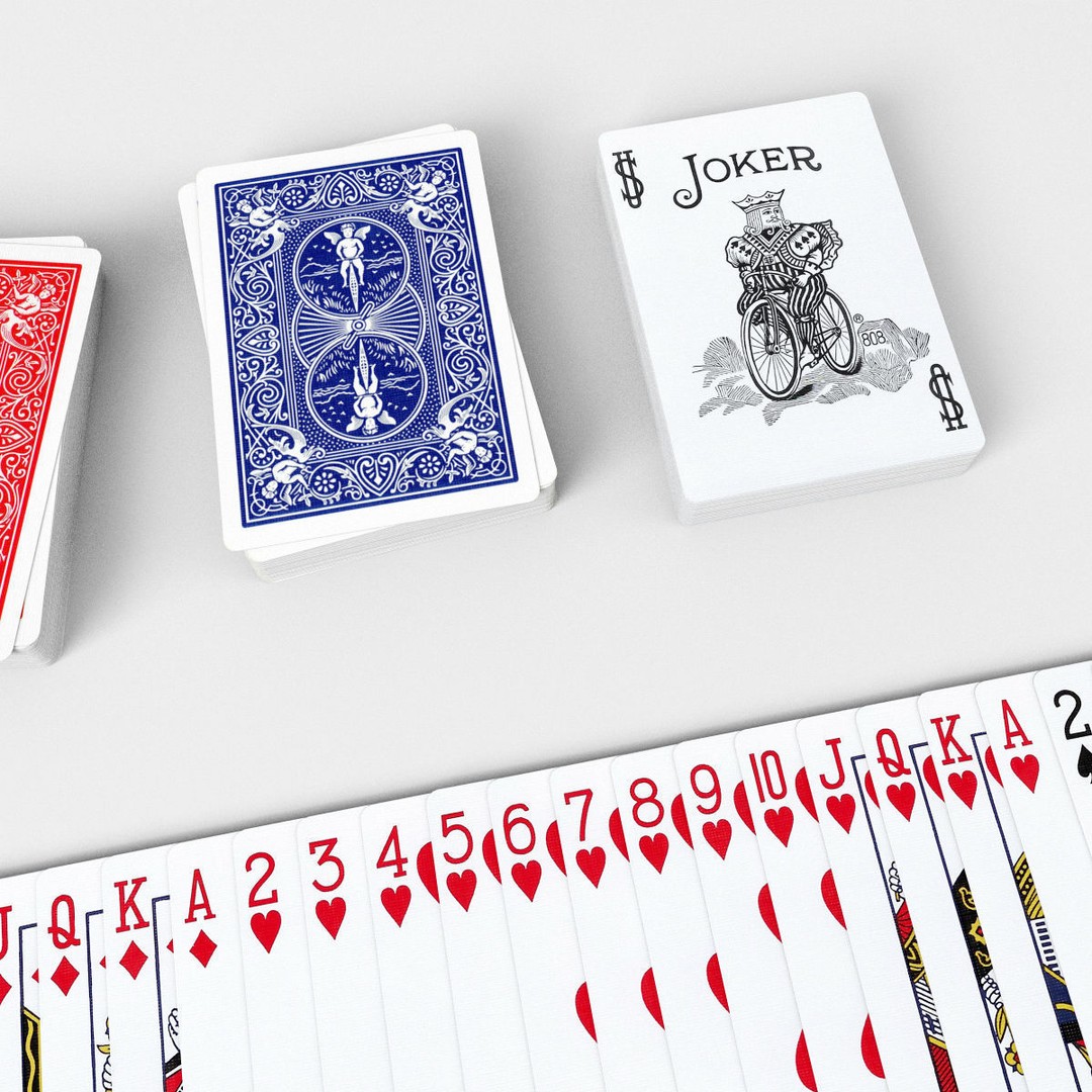 Bicycle Playing Cards 3D Model – Low Poly Poker Deck with Textures - View 6