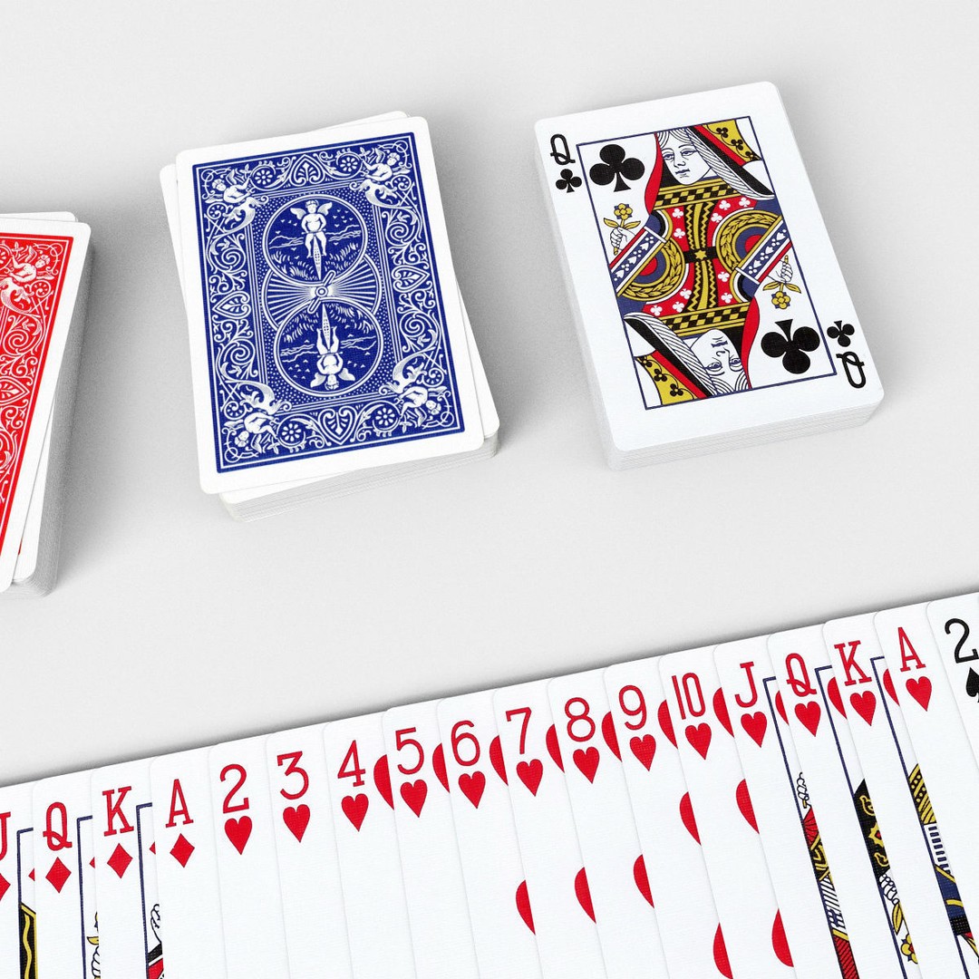 Bicycle Playing Cards 3D Model – Low Poly Poker Deck with Textures - View 7