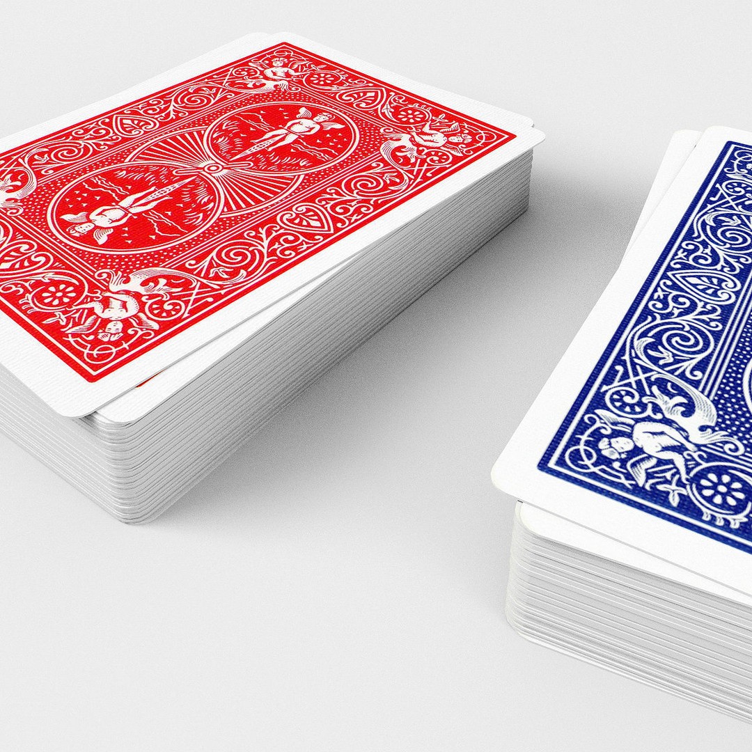 Bicycle Playing Cards 3D Model – Low Poly Poker Deck with Textures - View 8