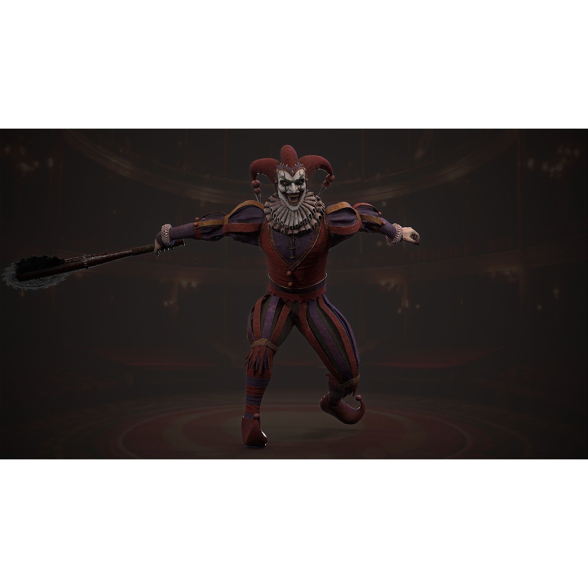 Clown Monster - Low-Poly Game-Ready 3D Model - View 10