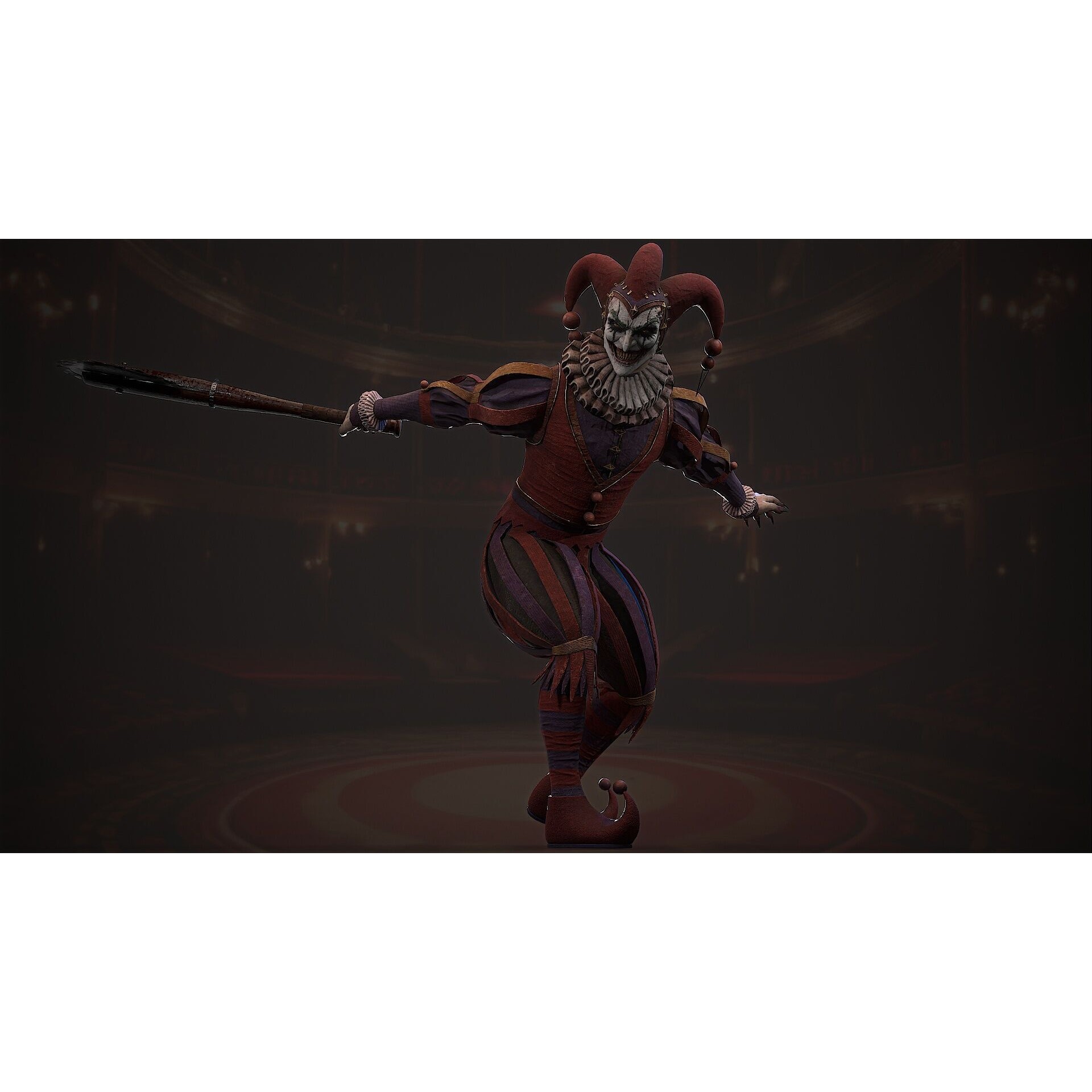 Clown Monster - Low-Poly Game-Ready 3D Model - View 11