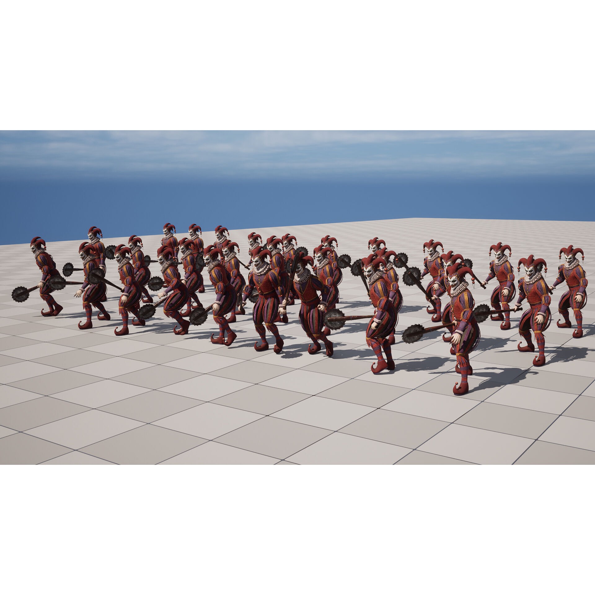 Clown Monster - Low-Poly Game-Ready 3D Model - View 19