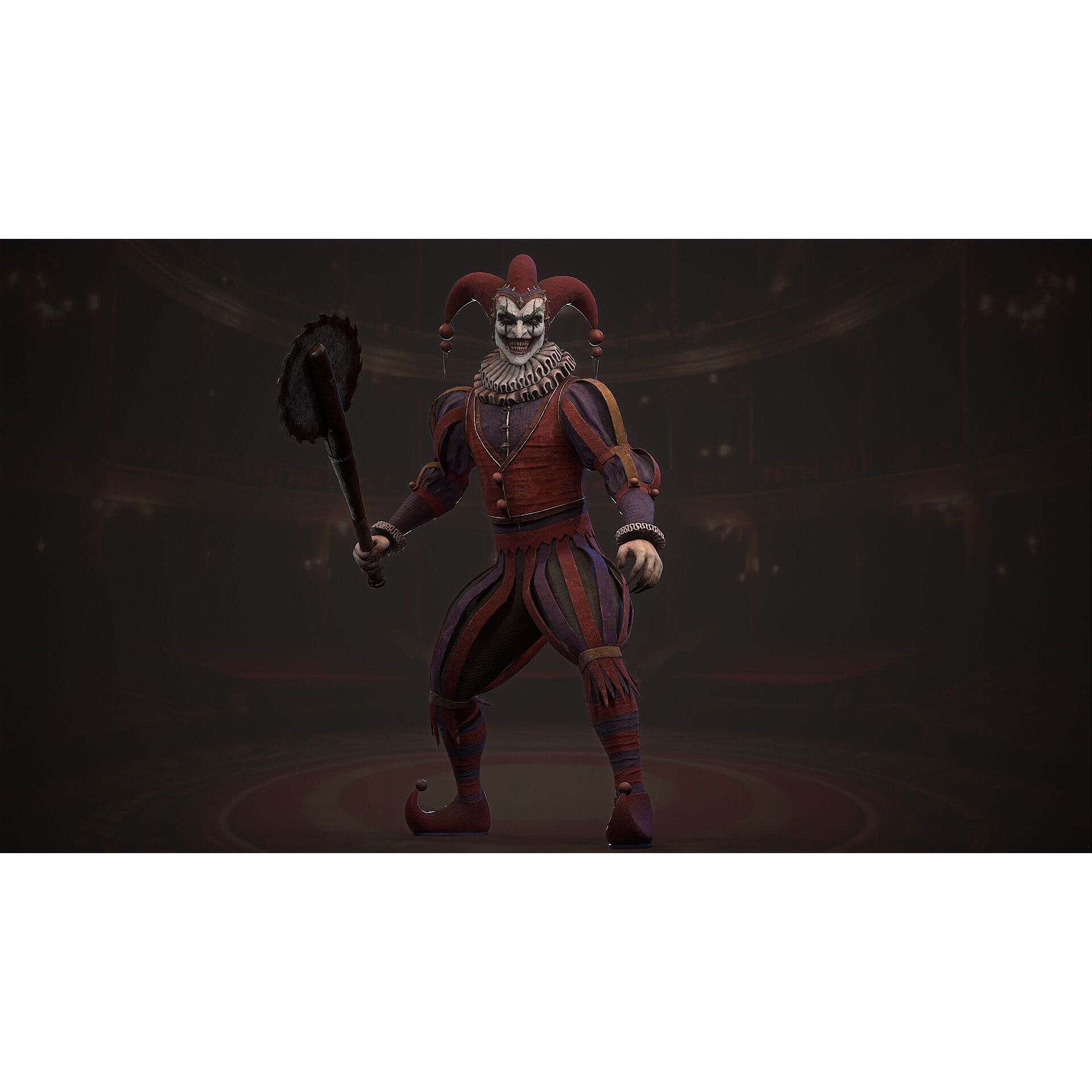 Clown Monster - Low-Poly Game-Ready 3D Model - View 6