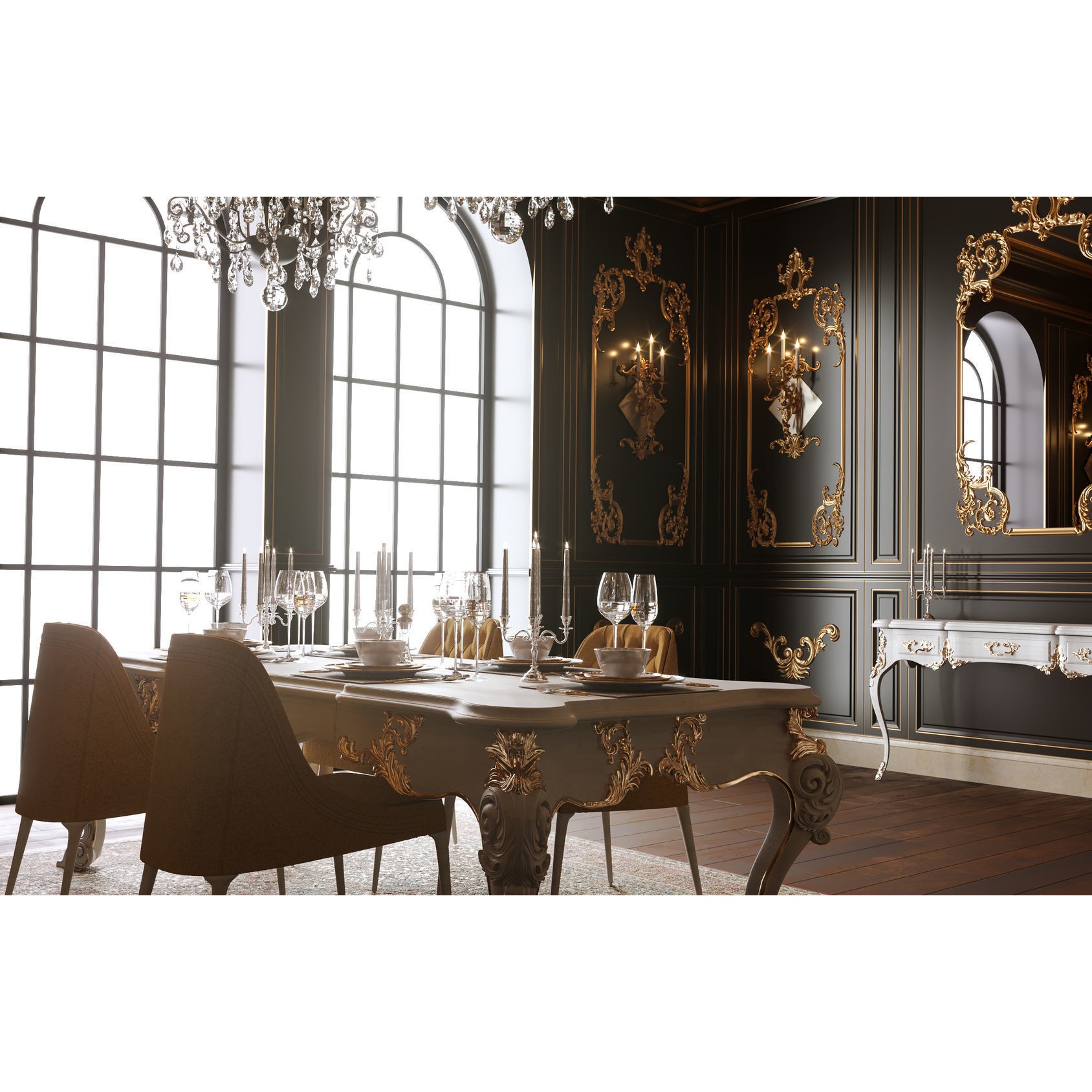 Classic Room Scene - Ready to Render 3D Model - View 4