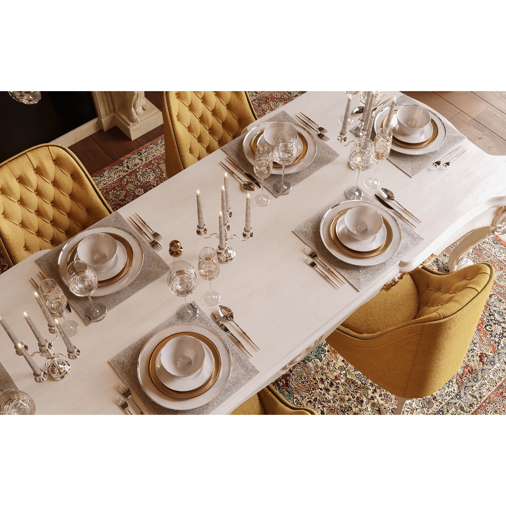 Classic Room Scene - Ready to Render 3D Model - View 5