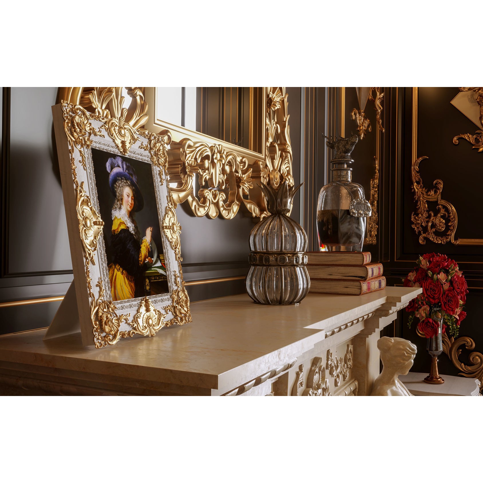 Classic Room Scene - Ready to Render 3D Model - View 6