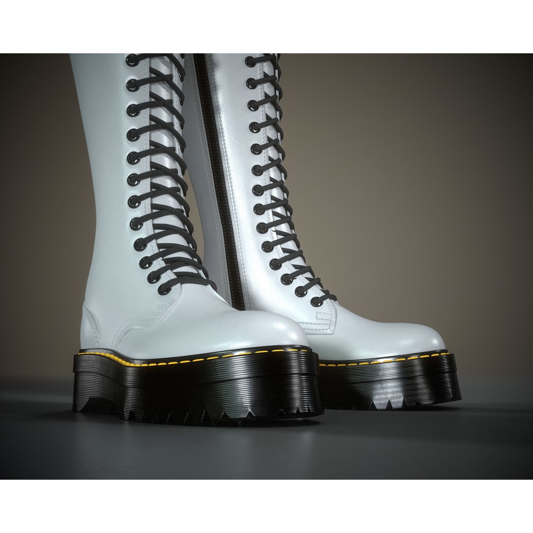 Dr. Martens 20eye 3D Model – Low Poly Game-Ready Asset, FBX, OBJ