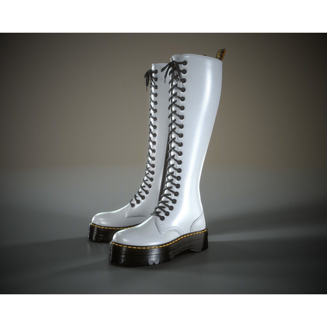Dr. Martens 20eye 3D Model – Low Poly Game-Ready Asset, FBX, OBJ - View 16