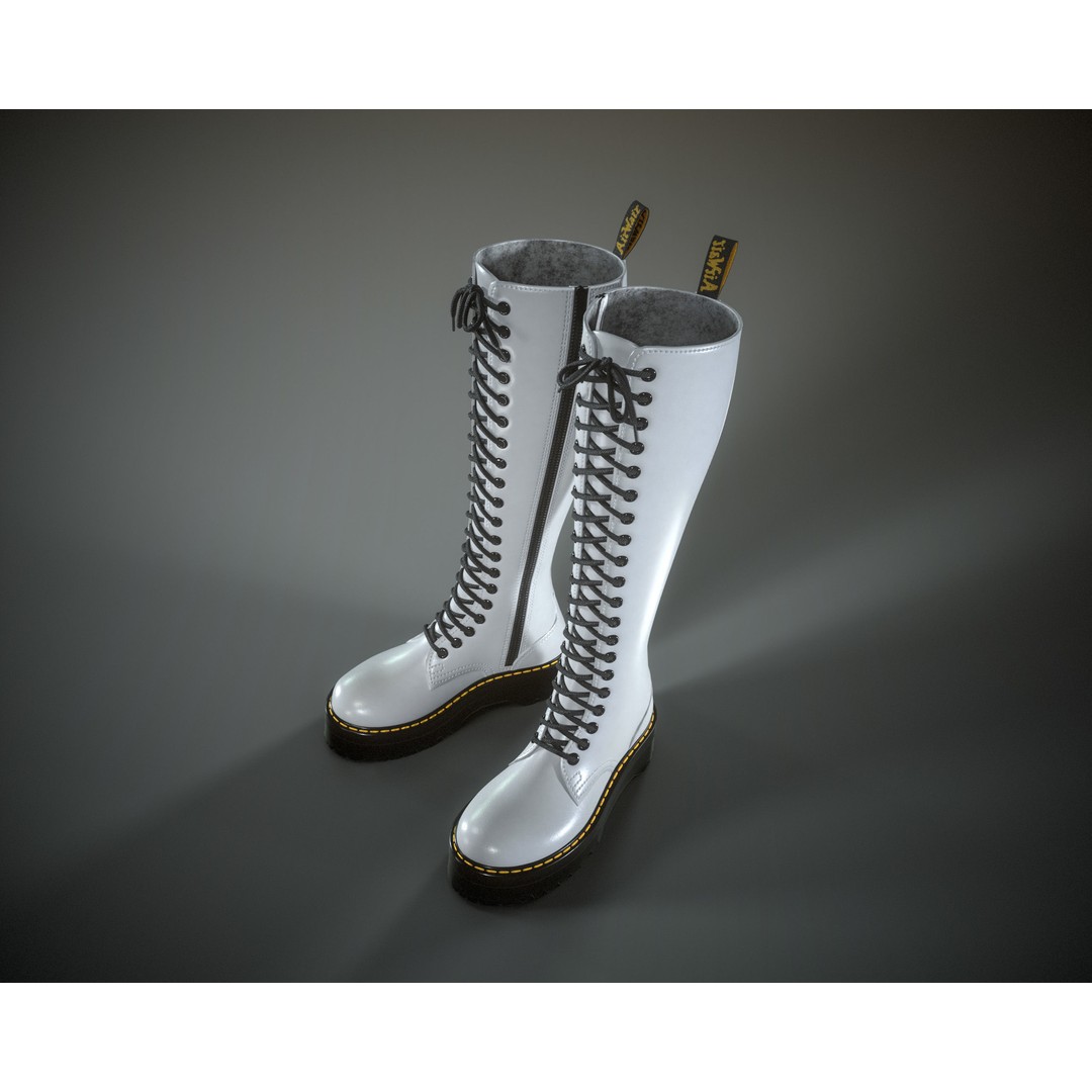 Dr. Martens 20eye 3D Model – Low Poly Game-Ready Asset, FBX, OBJ - View 18