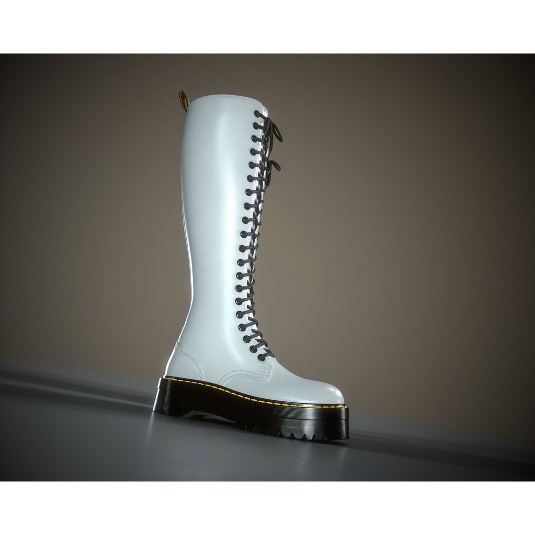 Dr. Martens 20eye 3D Model – Low Poly Game-Ready Asset, FBX, OBJ - View 19