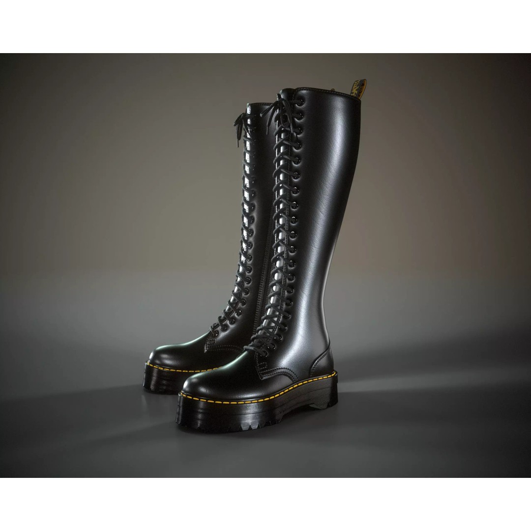 Dr. Martens 20eye 3D Model – Low Poly Game-Ready Asset, FBX, OBJ - View 2