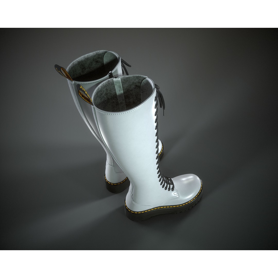 Dr. Martens 20eye 3D Model – Low Poly Game-Ready Asset, FBX, OBJ - View 20