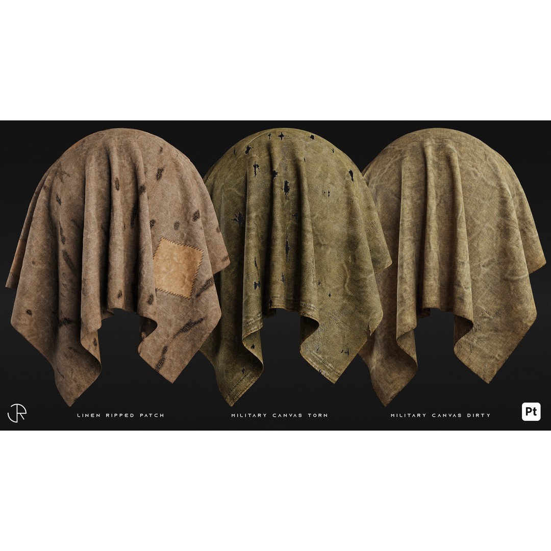 Cloth Damaged Smart Materials 3D Model – High-Detail Textures, PBR - View 12