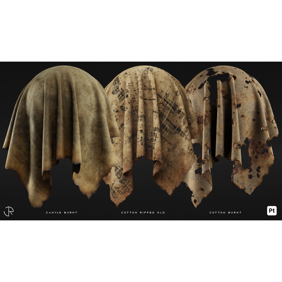 Cloth Damaged Smart Materials 3D Model – High-Detail Textures, PBR - View 14