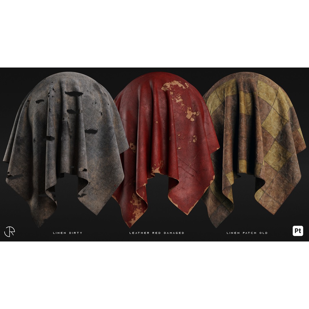 Cloth Damaged Smart Materials 3D Model – High-Detail Textures, PBR - View 8