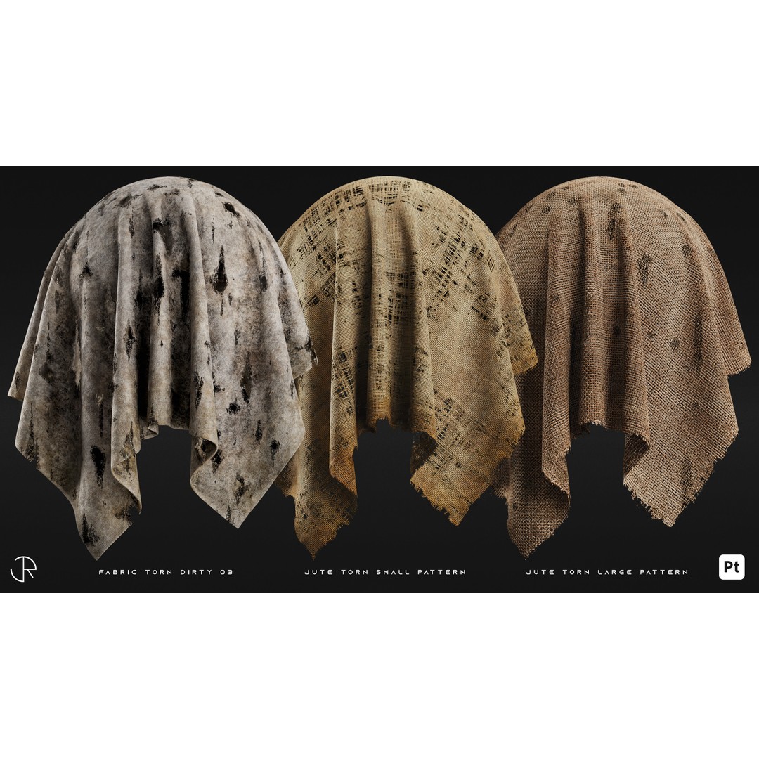 Cloth Damaged Smart Materials 3D Model – High-Detail Textures, PBR - View 9
