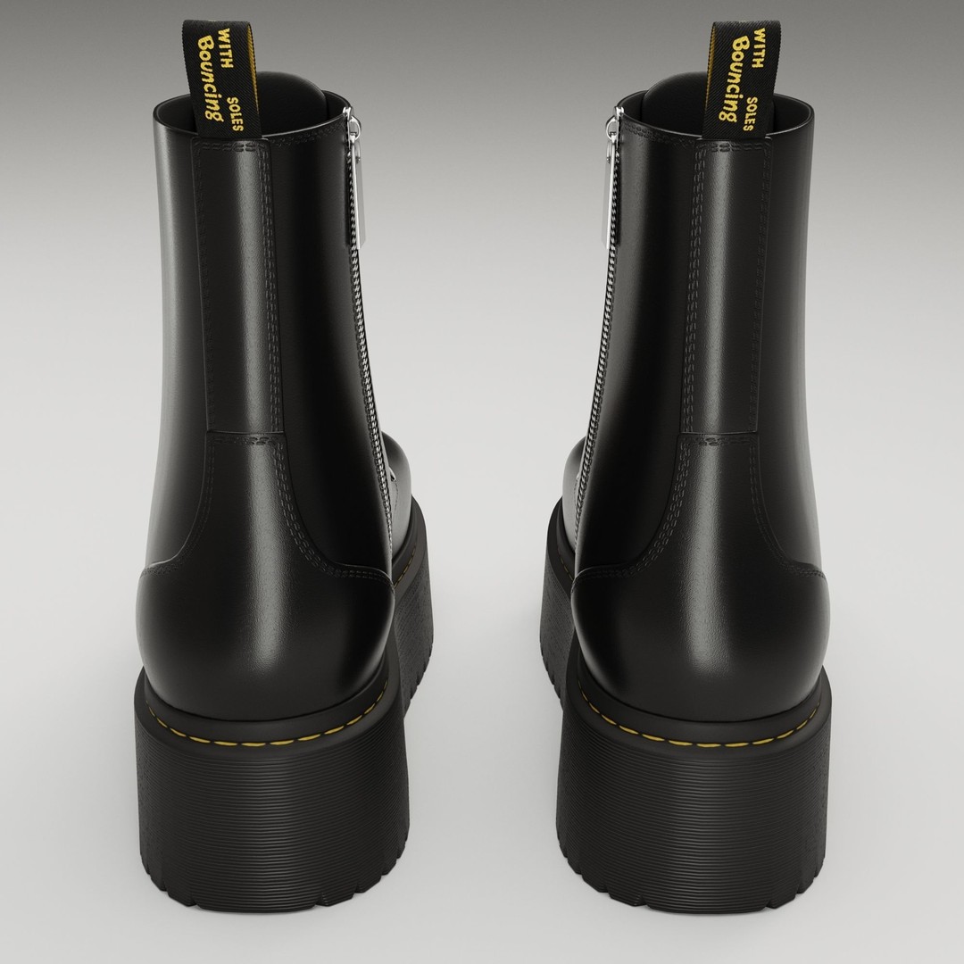 Dr Martens Jadon Max Platform Boots 3D Model – Low Poly Game-Ready, PBR - View 15