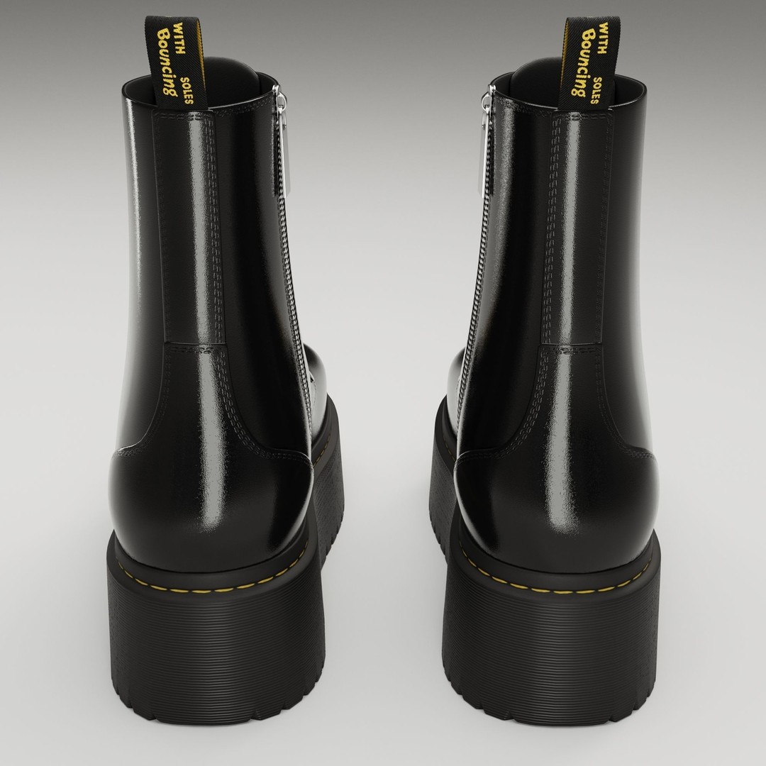 Dr Martens Jadon Max Platform Boots 3D Model – Low Poly Game-Ready, PBR - View 16