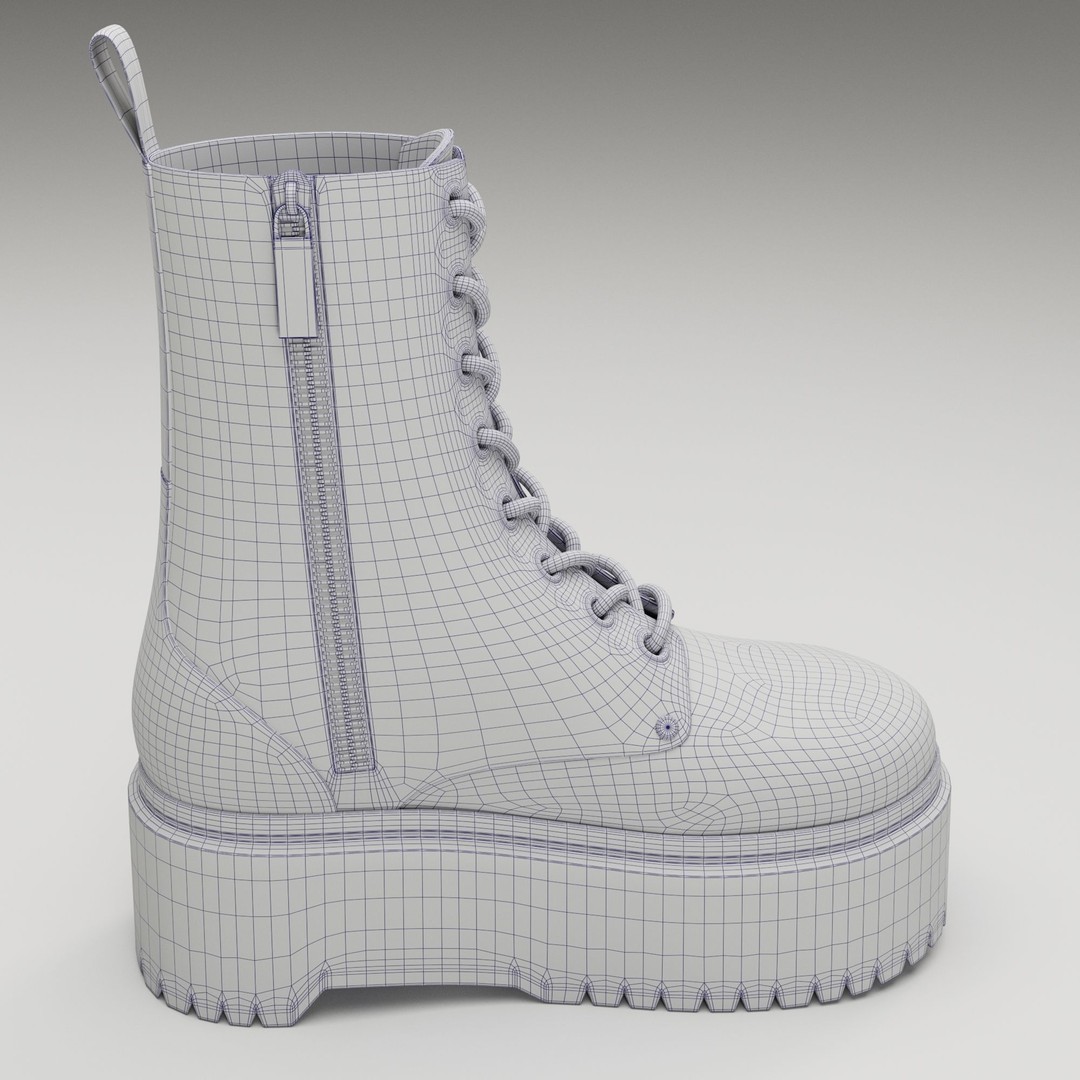 Dr Martens Jadon Max Platform Boots 3D Model – Low Poly Game-Ready, PBR - View 26