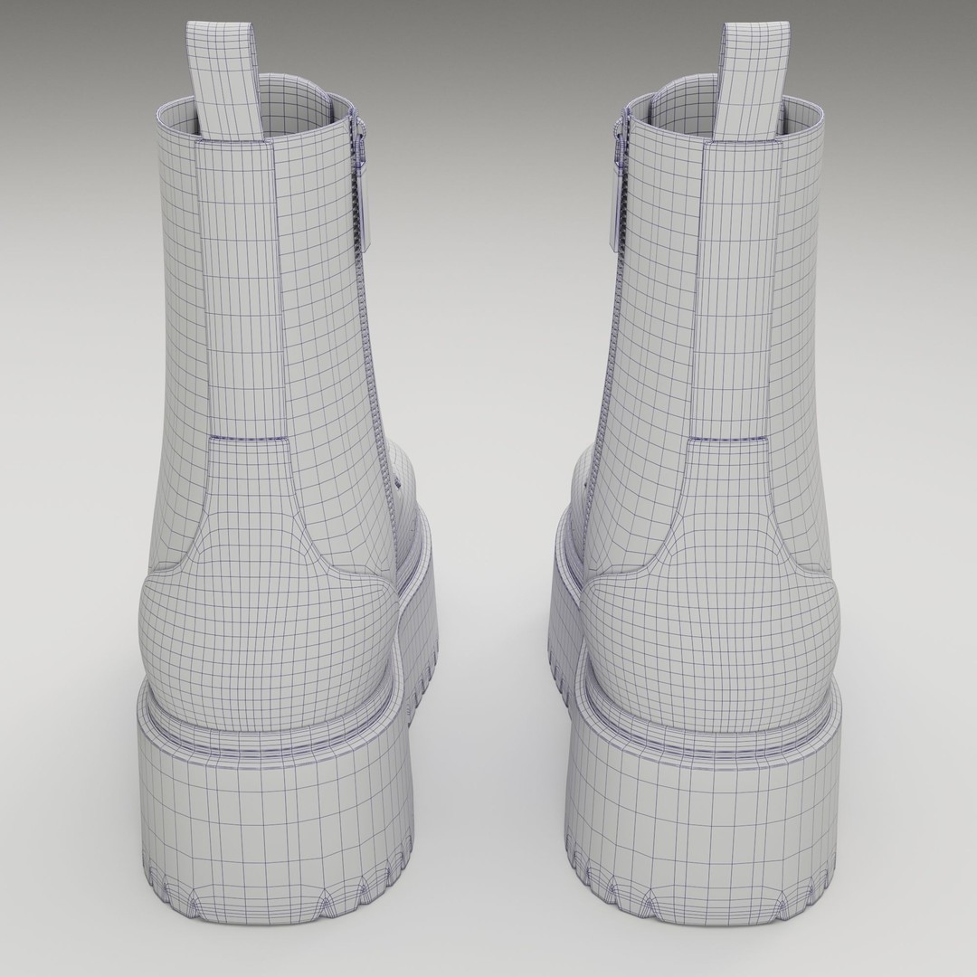 Dr Martens Jadon Max Platform Boots 3D Model – Low Poly Game-Ready, PBR - View 28