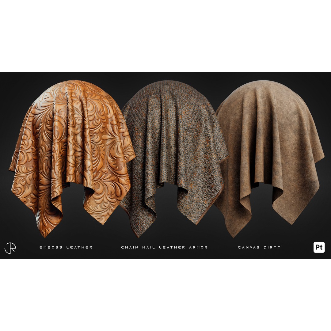 Medieval Fabric and Leather 3D Model – Smart Materials for Substance Painter - View 10